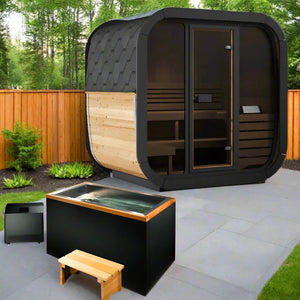 SaunaLife 4 Person 4.6' Long Cube Sauna | Model CL5G Sauna Life