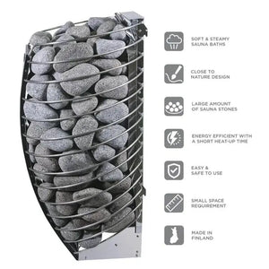 Harvia Spirit Premium Electric Heater Package w/ WiFi and Digital Controller and Stones Harvia