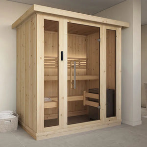 SaunaLife 4 Person Traditional Indoor Sauna | Model X6 Sauna Life