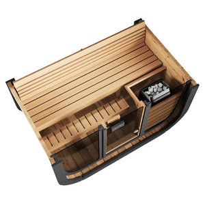 SaunaLife 3 Person 4.1' Long Cube Sauna | Model CL4G Sauna Life