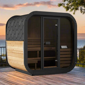 SaunaLife 4 Person 4.6' Long Cube Sauna | Model CL5G Sauna Life