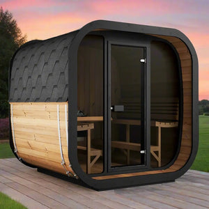 SaunaLife 6 Person 7.6' Long Cube Sauna | Model CL7G Sauna Life