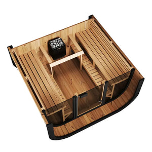 SaunaLife 6 Person 7.6' Long Cube Sauna | Model CL7G Sauna Life