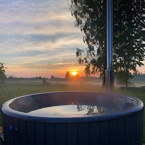 SaunaLife 2-6 Person Luxury Wood-Fired Hot Tub Spa | Model S4B/S4N Sauna Life