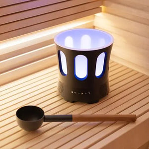 Essential Sauna Accessories Package | Bucket & Ladle, Thermometer, Hygrometer, Sand Timer, Backrest, Headrest, Paraffin Oil SaunaLife