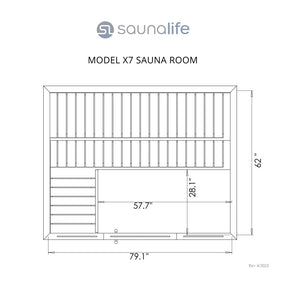 SaunaLife 4-6 Person Traditional Indoor Sauna | Model X7 Sauna Life