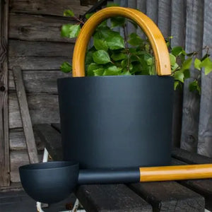 Essential Sauna Accessories Package | Bucket & Ladle, Thermometer, Hygrometer, Sand Timer, Backrest, Headrest, Paraffin Oil SaunaLife