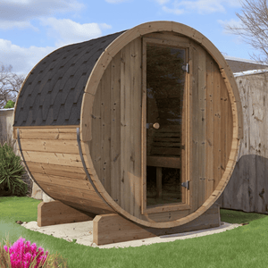 SaunaLife 2-4 Person 5' Long Barrel Sauna  | Ergo Model E6