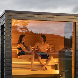 SaunaLife 5-Person Pre-Assembled Outdoor Sauna | Model G6 Sauna Life
