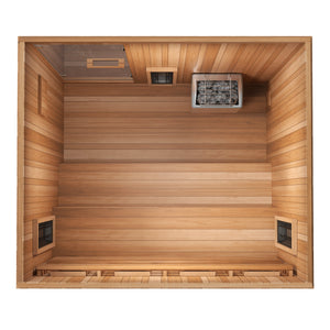 Finnmark Trinity 4-Person Hybrid Infrared & Traditional Steam Sauna & Red Light Therapy | FD-5