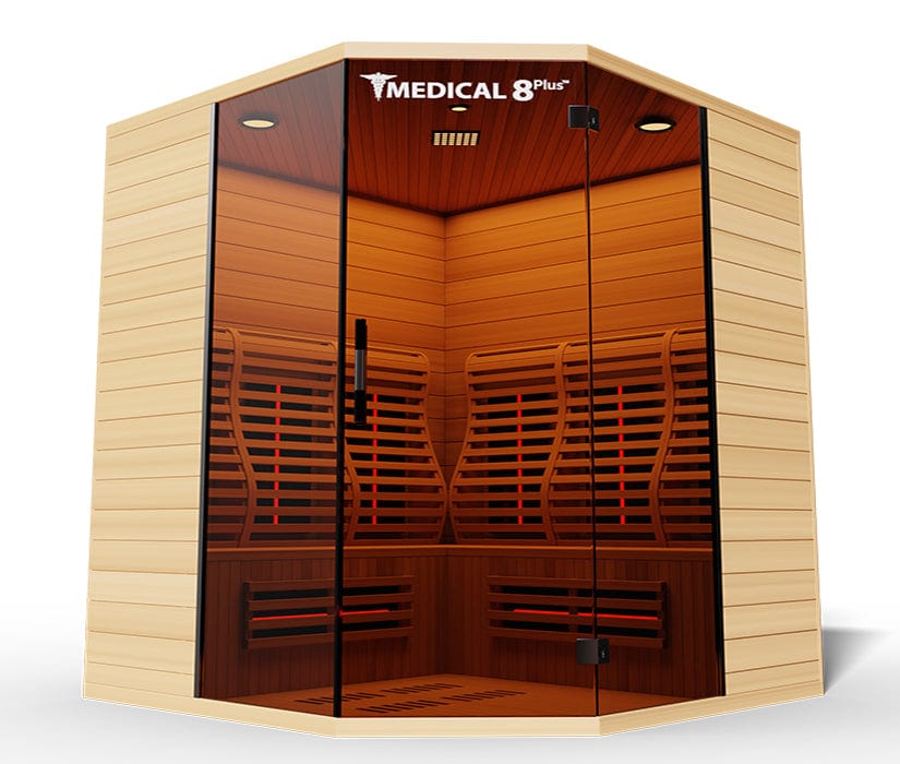 Medical Breakthrough Saunas - Medical 8 Version 2.0 Ultra Full Spectrum 6 Person Indoor Infrared Sauna - Fitness Recovery Lab