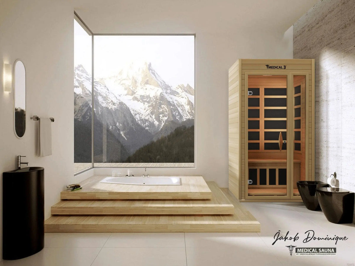 Medical Breakthrough Saunas - Medical 3 Version 2.0 Full Spectrum 1 Person Indoor Infrared Sauna - Fitness Recovery Lab