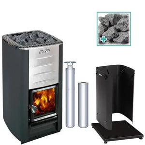 Harvia M3 Wood Burning Sauna Stove / Heater with Chimney Kit - 16.5kW - Fitness Recovery Lab