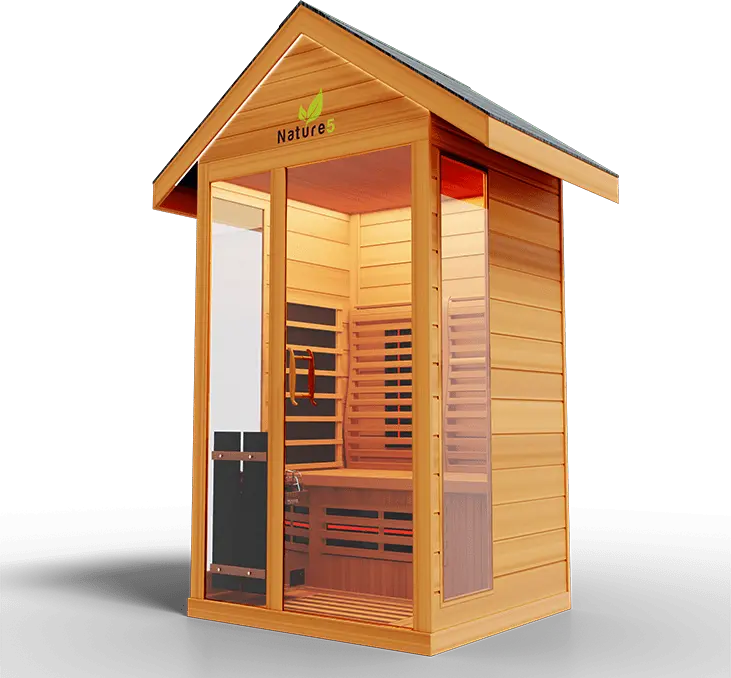 Medical Breakthrough Saunas - Nature 5 - 1 Person Hybrid Steam And Infrared Outdoor Sauna - Fitness Recovery Lab