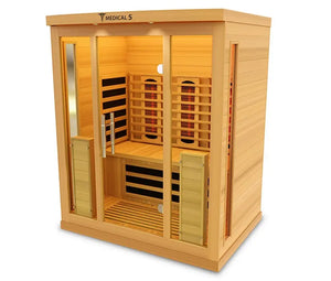 Medical Breakthrough Saunas - Medical 5 Version 2.0 Full Spectrum 3 Person Indoor Infrared Sauna - Fitness Recovery Lab