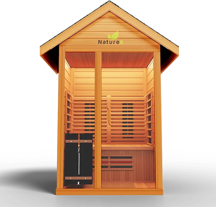 Medical Breakthrough Saunas - Nature 6 - 2 Person Hybrid Steam And Infrared Outdoor Sauna - Fitness Recovery Lab