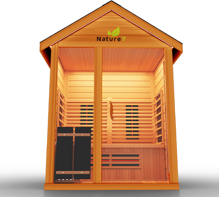Medical Breakthrough Saunas - Nature 7 - 3 Person Hybrid Steam And Infrared Outdoor Sauna - Fitness Recovery Lab