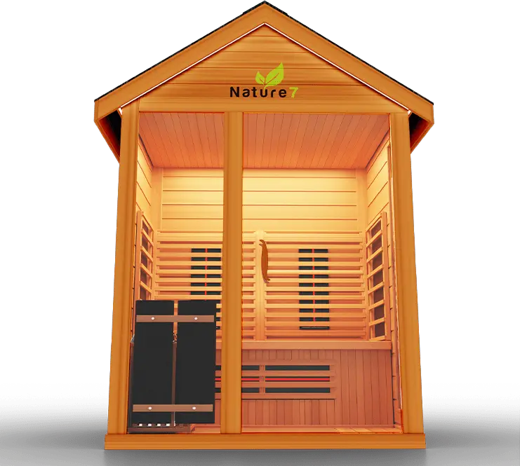Medical Breakthrough Saunas - Nature 7 - 3 Person Hybrid Steam And Infrared Outdoor Sauna - Fitness Recovery Lab