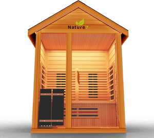 Medical Breakthrough Saunas - Nature 7 - 3 Person Hybrid Steam And Infrared Outdoor Sauna - Fitness Recovery Lab