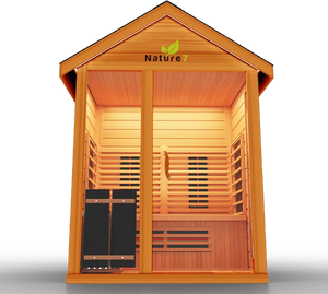 Medical Breakthrough Saunas - Nature 7 - 3 Person Hybrid Steam And Infrared Outdoor Sauna - Fitness Recovery Lab