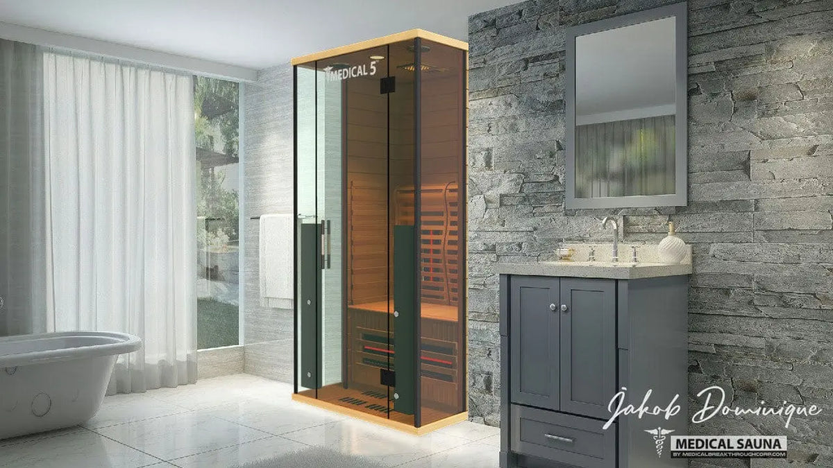 Medical Breakthrough Saunas - Medical 5 Ultra Full Spectrum 1 person Indoor Infrared Sauna - Fitness Recovery Lab