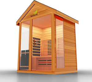 Medical Breakthrough Saunas - Nature 7 - 3 Person Hybrid Steam And Infrared Outdoor Sauna - Fitness Recovery Lab