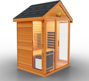 Medical Breakthrough Saunas - Nature 7 - 3 Person Hybrid Steam And Infrared Outdoor Sauna - Fitness Recovery Lab