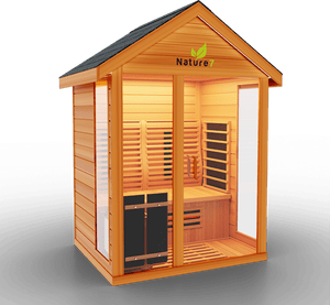 Medical Breakthrough Saunas - Nature 7 - 3 Person Hybrid Steam And Infrared Outdoor Sauna - Fitness Recovery Lab
