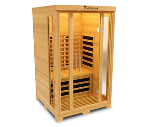 Medical Breakthrough Saunas - Medical 4 Version 2.0 Full Spectrum 2 Person Indoor Infrared Sauna - Fitness Recovery Lab