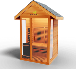Medical Breakthrough Saunas - Nature 6 - 2 Person Hybrid Steam And Infrared Outdoor Sauna - Fitness Recovery Lab