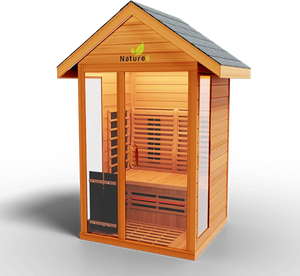 Medical Breakthrough Saunas - Nature 6 - 2 Person Hybrid Steam And Infrared Outdoor Sauna - Fitness Recovery Lab