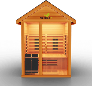 Medical Breakthrough Saunas - Nature 7 - 3 Person Hybrid Steam And Infrared Outdoor Sauna - Fitness Recovery Lab