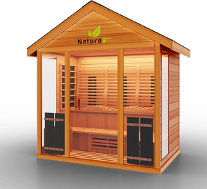 Medical Breakthrough Saunas - Nature 9 Plus 6 Person Hybrid Steam And Infrared Outdoor Sauna - Fitness Recovery Lab