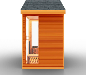Medical Breakthrough Saunas - Nature 8 Plus - 4 Person Hybrid Steam And Infrared Outdoor Sauna - Fitness Recovery Lab