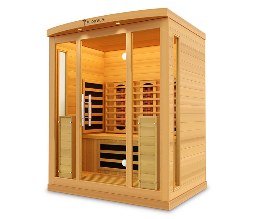 Medical Breakthrough Saunas - Medical 5 Version 2.0 Full Spectrum 3 Person Indoor Infrared Sauna - Fitness Recovery Lab