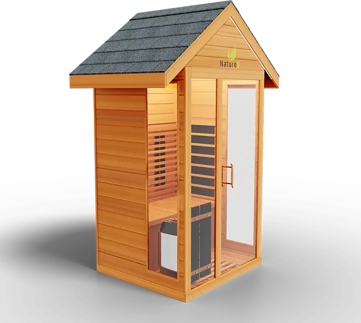Medical Breakthrough Saunas - Nature 5 - 1 Person Hybrid Steam And Infrared Outdoor Sauna - Fitness Recovery Lab