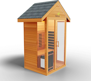 Medical Breakthrough Saunas - Nature 5 - 1 Person Hybrid Steam And Infrared Outdoor Sauna - Fitness Recovery Lab