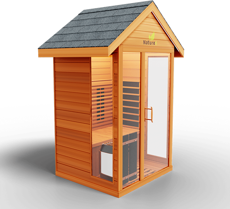 Medical Breakthrough Saunas - Nature 6 - 2 Person Hybrid Steam And Infrared Outdoor Sauna - Fitness Recovery Lab
