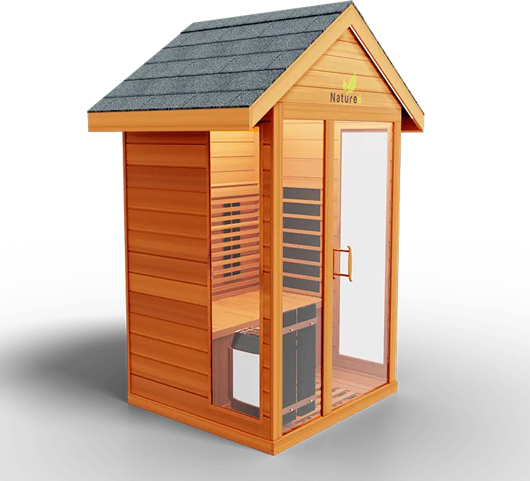 Medical Breakthrough Saunas - Nature 6 - 2 Person Hybrid Steam And Infrared Outdoor Sauna - Fitness Recovery Lab