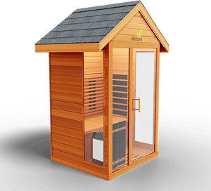 Medical Breakthrough Saunas - Nature 6 - 2 Person Hybrid Steam And Infrared Outdoor Sauna - Fitness Recovery Lab