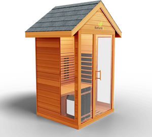 Medical Breakthrough Saunas - Nature 6 - 2 Person Hybrid Steam And Infrared Outdoor Sauna - Fitness Recovery Lab