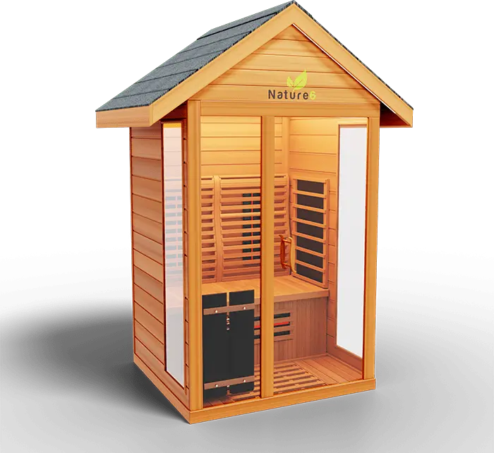 Medical Breakthrough Saunas - Nature 6 - 2 Person Hybrid Steam And Infrared Outdoor Sauna - Fitness Recovery Lab