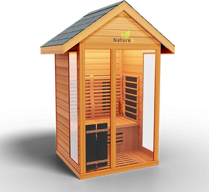 Medical Breakthrough Saunas - Nature 6 - 2 Person Hybrid Steam And Infrared Outdoor Sauna - Fitness Recovery Lab