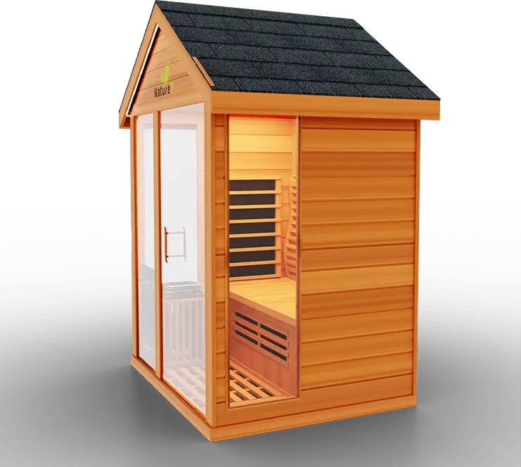 Medical Breakthrough Saunas - Nature 7 - 3 Person Hybrid Steam And Infrared Outdoor Sauna - Fitness Recovery Lab