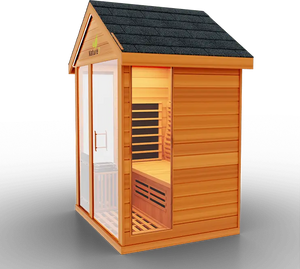 Medical Breakthrough Saunas - Nature 7 - 3 Person Hybrid Steam And Infrared Outdoor Sauna - Fitness Recovery Lab