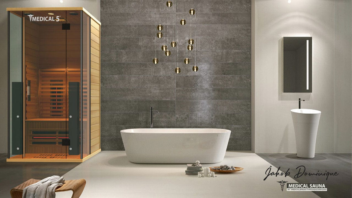 Medical Breakthrough Saunas - Medical 5 Ultra Full Spectrum 1 person Indoor Infrared Sauna - Fitness Recovery Lab