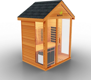 Medical Breakthrough Saunas - Nature 7 - 3 Person Hybrid Steam And Infrared Outdoor Sauna - Fitness Recovery Lab