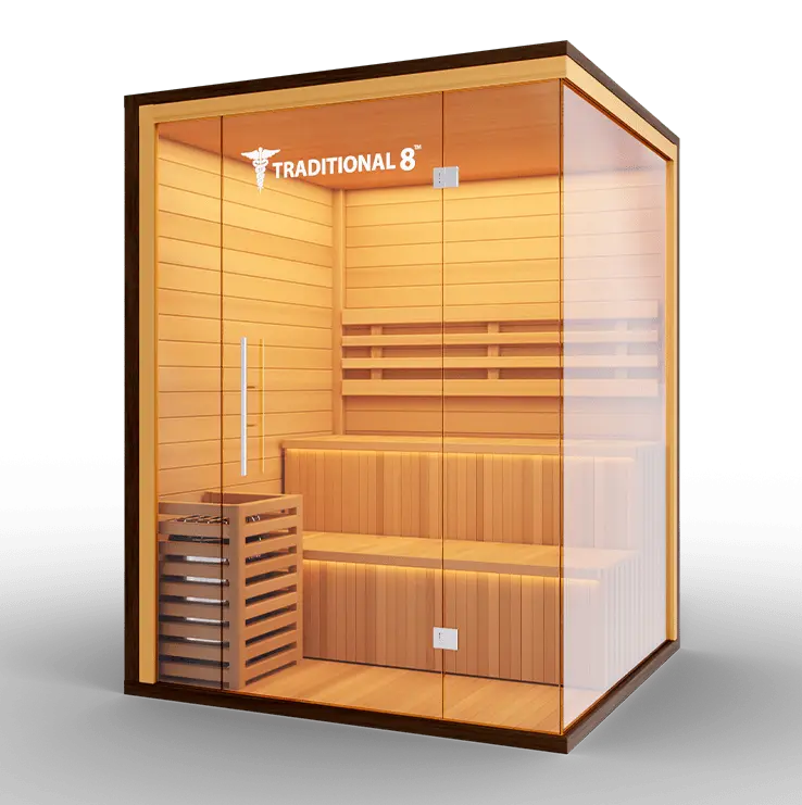 Medical Breakthrough Saunas - Traditional 8 Plus™ 4-5 Person Indoor Steam Sauna - Fitness Recovery Lab
