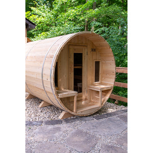 Dundalk Tranquility Barrel Sauna | 6-8 persons (CTC2345W) - Fitness Recovery Lab