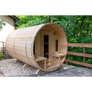 Dundalk Tranquility Barrel Sauna | 6-8 persons (CTC2345W) - Fitness Recovery Lab